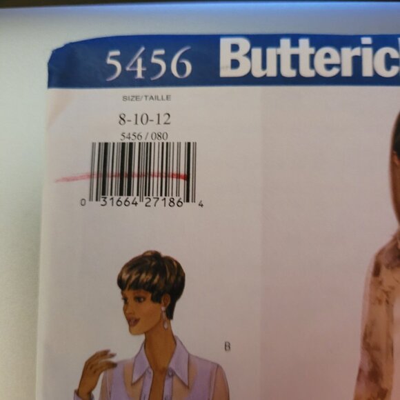Butterick B5456 Over Shirt & Dress Pattern Misses Sizes 8-10-12 - Picture 2 of 4